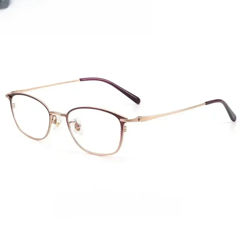 Women's Square Full Rim Titanium Prescription Glasses 70224 — view 3 | Rx Spectacle