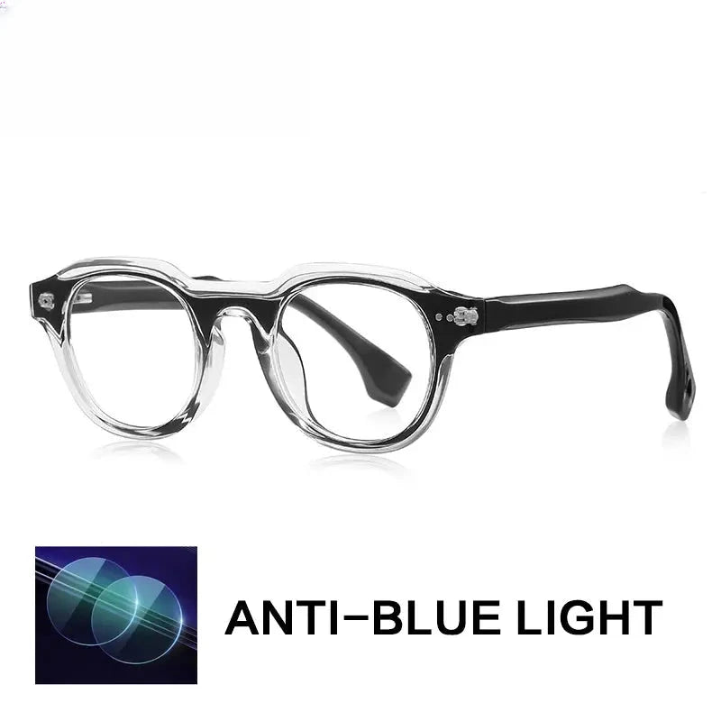 Unisex Oval Full Rim Titanium Prescription Glasses 776088 — view 7 | Rx Spectacle
