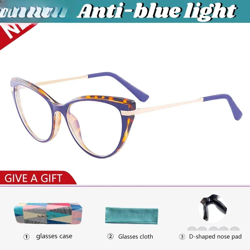 Women's Cat Eye Full Rim TR90 Reading Glasses 87025 — view 3 | Rx Spectacle