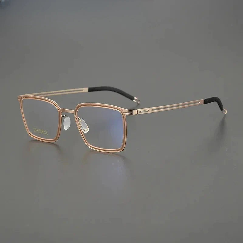 Women's Square Full Rim Titanium Prescription Glasses 89922 — view 5 | Rx Spectacle