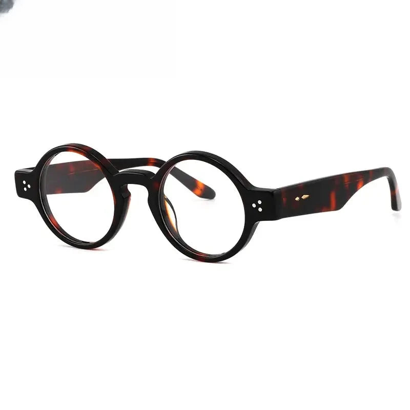 Unisex Round Full Rim Acetate Prescription Glasses Gxyj-1175 — view 8 | Rx Spectacle