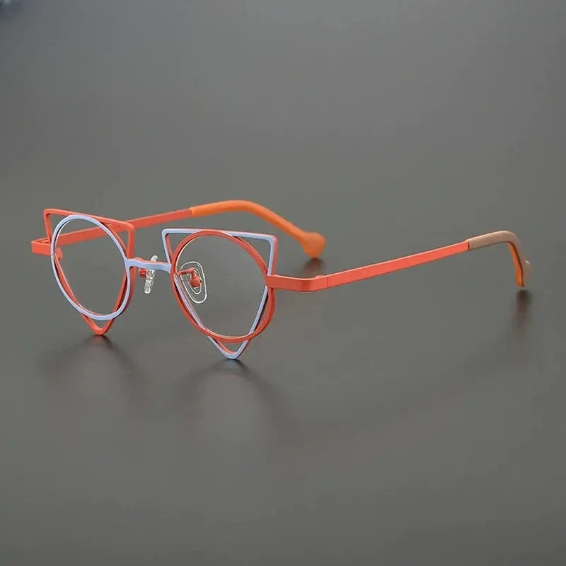 Women's Round Full Rim Titanium Prescription Glasses Gxyj85859 — view 6 | Rx Spectacle