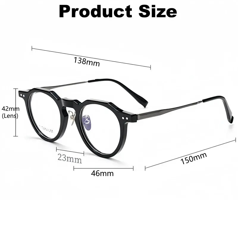 Women's Oval Full Rim Titanium Flat Top Prescription Glasses 365731 — view 2 | Rx Spectacle