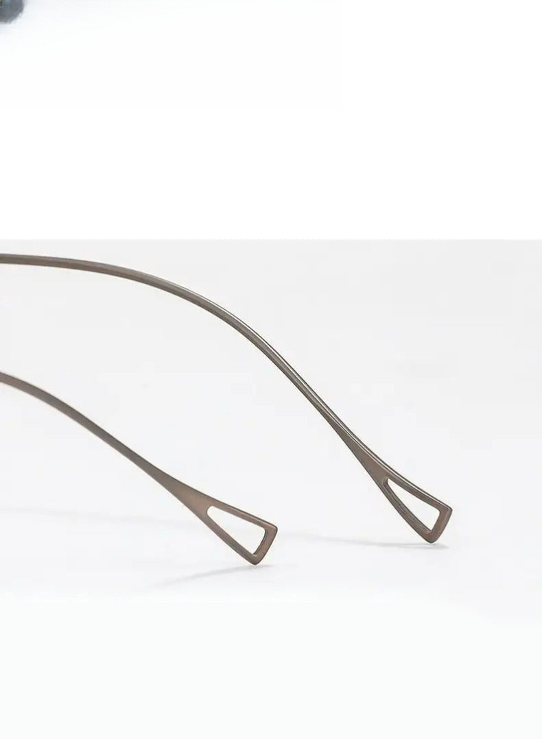 Unisex Oval Full Rim Titanium Prescription Glasses 88055 — view 5 | Rx Spectacle