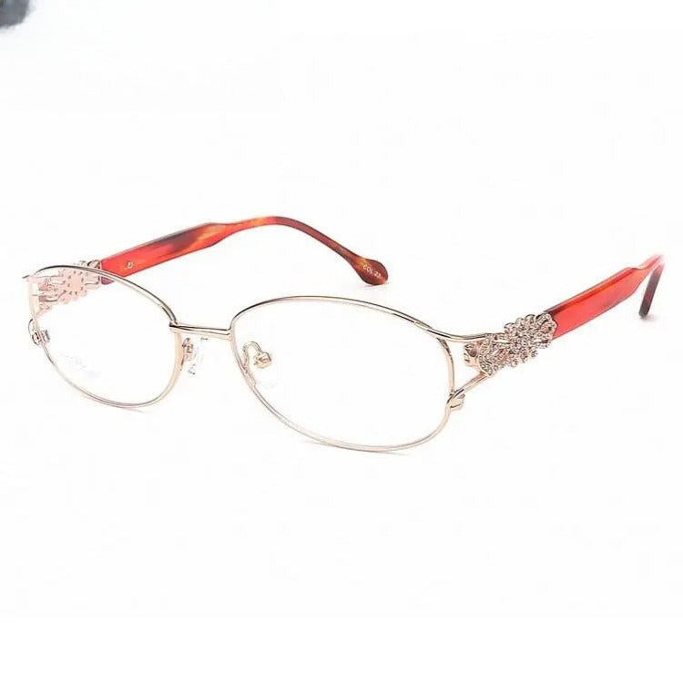 Women's Oval Full Rim Titanium Prescription Glasses 2399 — view 6 | Rx Spectacle