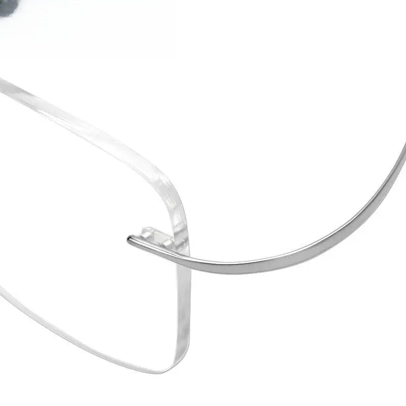 Men's Square Rimless Titanium Prescription Glasses Kr16064 — view 11 | Rx Spectacle
