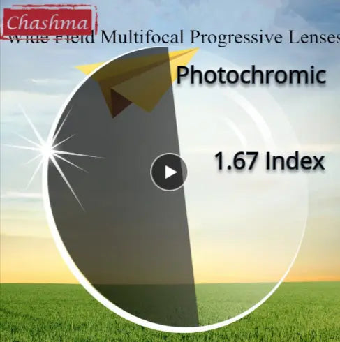 1.67 Index Wide Field Progressive Photochromic Lenses — view 1 | Rx Spectacle