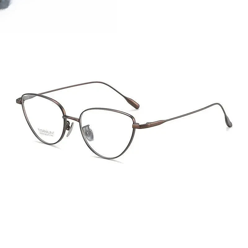 Women's Cat Eye Full Rim Titanium Prescription Glasses 303038 — view 5 | Rx Spectacle