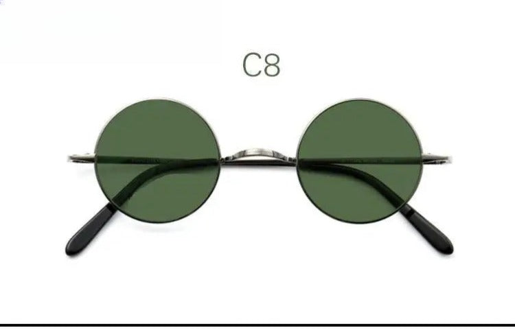 Unisex Round Full Rim Titanium Prescription Glasses 42mm — view 8 | Rx Spectacle