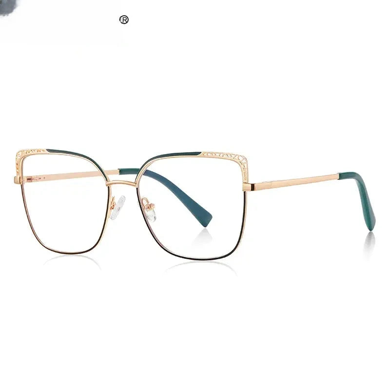 Women's Square Full Rim Alloy Reading Glasses 3114 — view 5 | Rx Spectacle