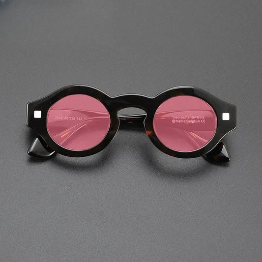 Unisex Round Full Rim Acetate Prescription Glasses M003 — view 1 | Rx Spectacle