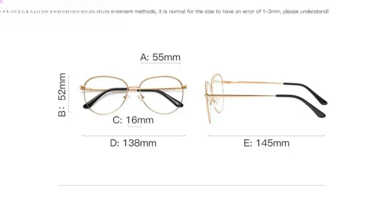 Women's Square Full Rim Alloy Reading Glasses 3036 — view 13 | Rx Spectacle
