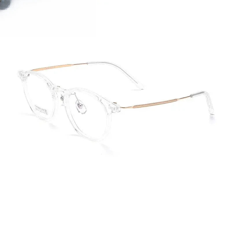 Women's Oval Full Rim Titanium Prescription Glasses 416107 — view 4 | Rx Spectacle