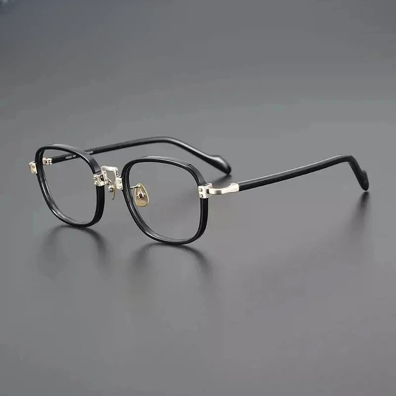 Unisex Square Full Rim Titanium Prescription Glasses Gxyj1217 — view 2 | Rx Spectacle