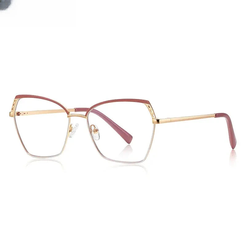 Women's Polygon Full Rim Alloy Reading Glasses 3110 — view 10 | Rx Spectacle