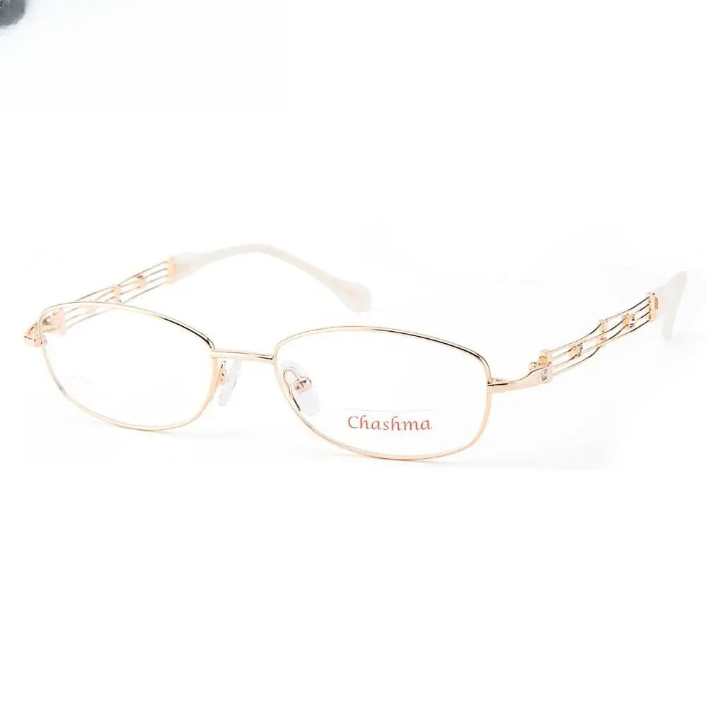 Women's Oval Full Rim Alloy Prescription Glasses 2528 — view 7 | Rx Spectacle
