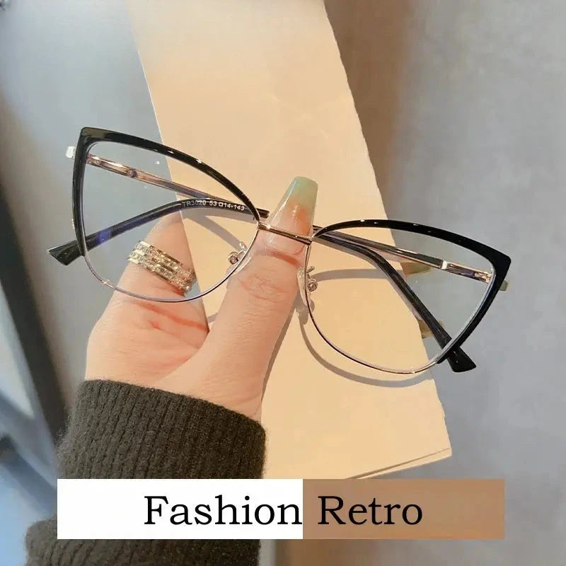 Women's Cat Eye Full Rim TR90 Prescription Glasses Y3020 — view 2 | Rx Spectacle