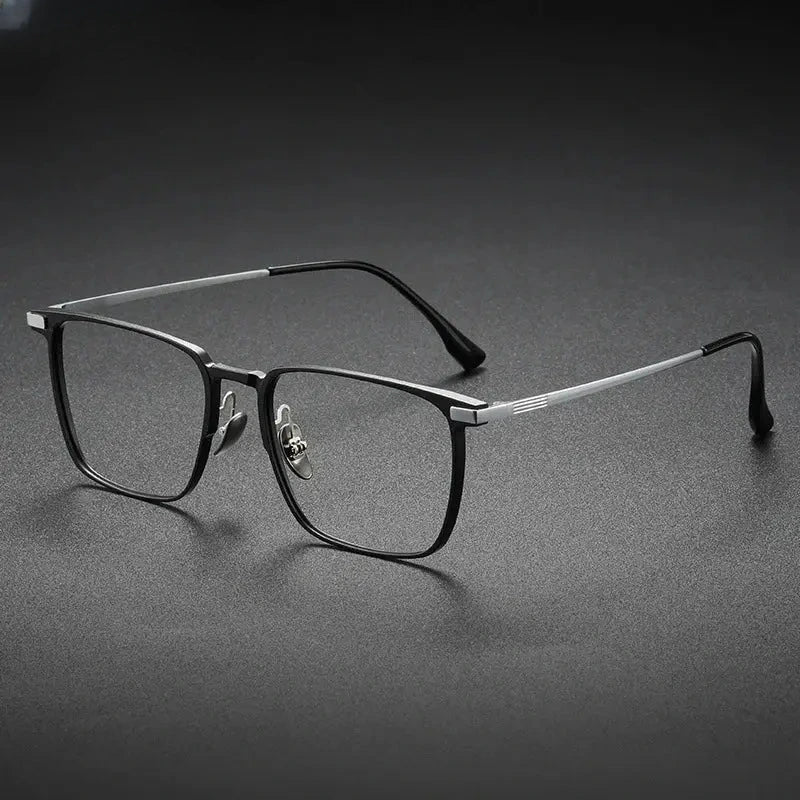 Unisex Square Full Rim Titanium Reading Glasses V2248 — view 11 | Rx Spectacle