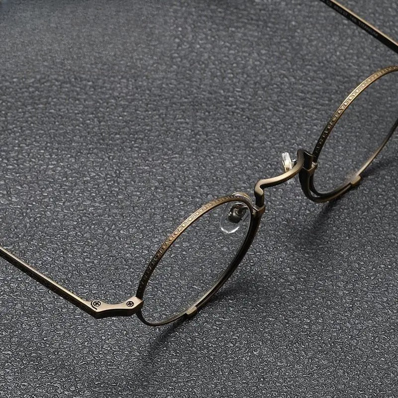 Unisex Round Full Rim Titanium Prescription Glasses Gxyj998 — view 7 | Rx Spectacle