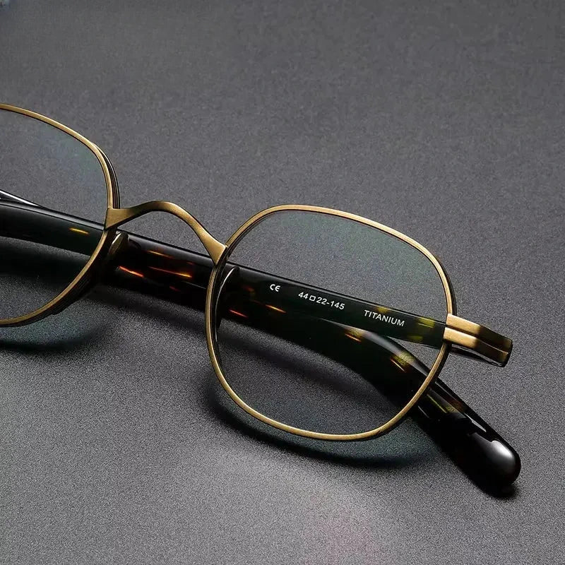 Women's Round Full Rim Titanium Prescription Glasses 369132 — view 1 | Rx Spectacle