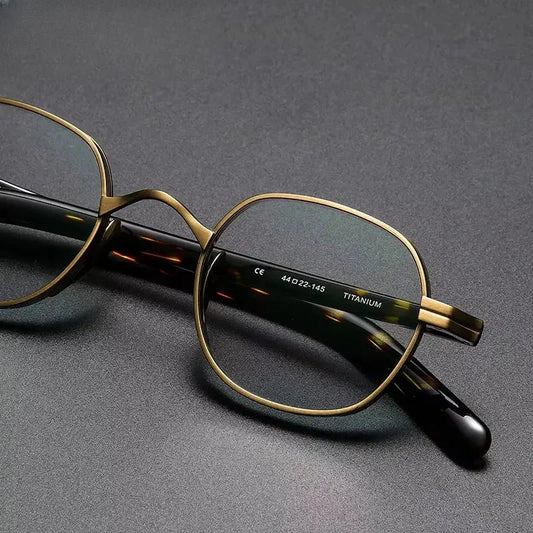Women's Round Full Rim Titanium Prescription Glasses 369132 — view 1 | Rx Spectacle