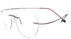 Unisex Round Rimless Titanium Prescription Glasses 9613 — view 4 | Rx Spectacle