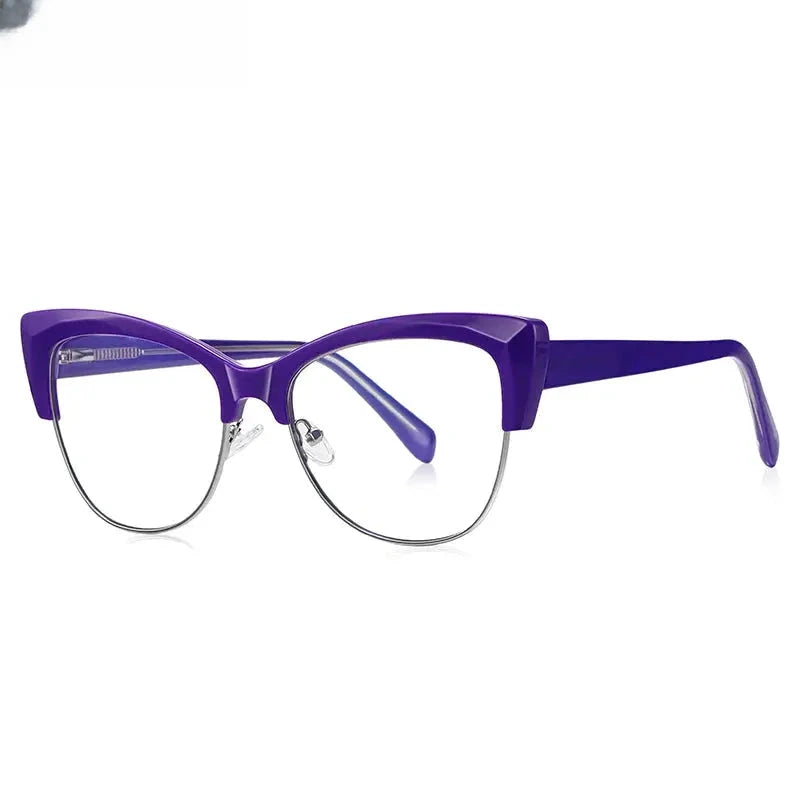 Women's Cat Eye Full Rim Titanium Reading Glasses 2181 — view 8 | Rx Spectacle