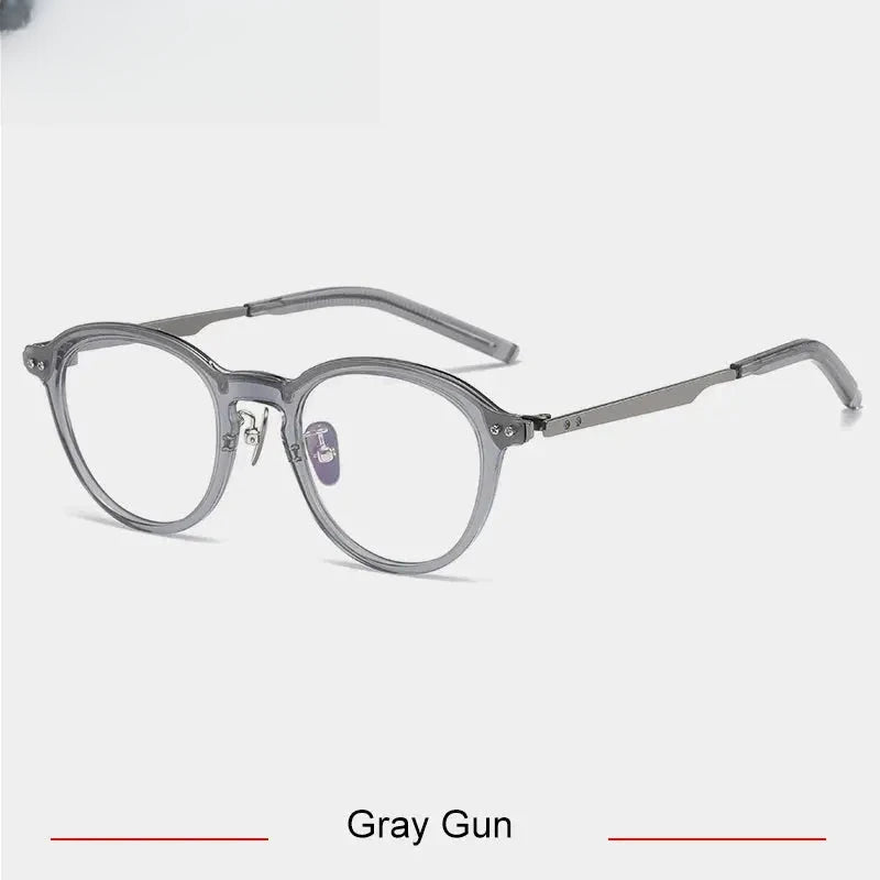 Women's Oval Full Rim Titanium Prescription Glasses 422113 — view 5 | Rx Spectacle