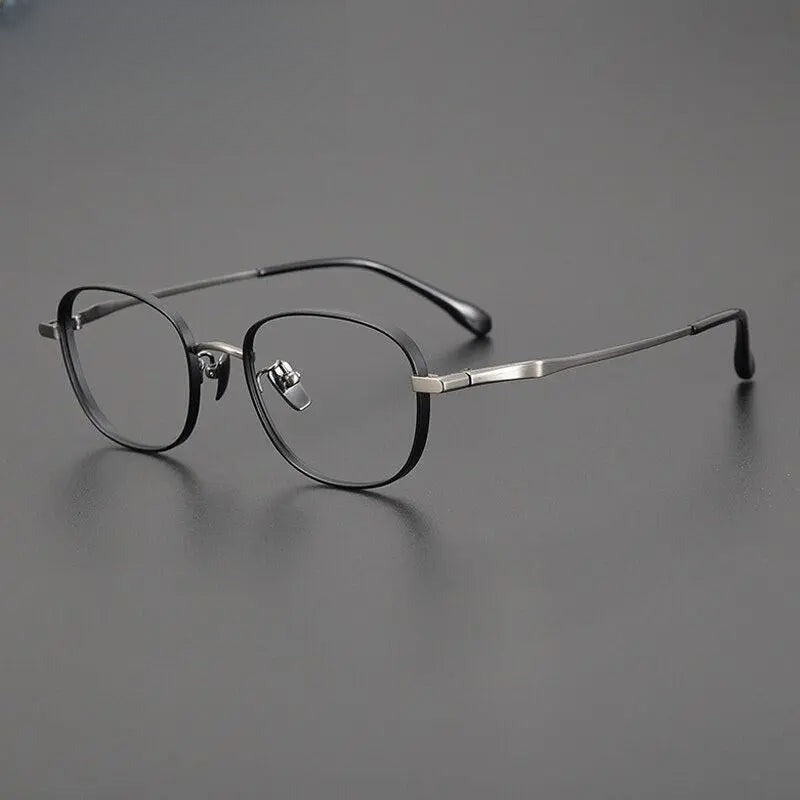 Unisex Square Full Rim Titanium Prescription Glasses Gxyj1025 — view 8 | Rx Spectacle