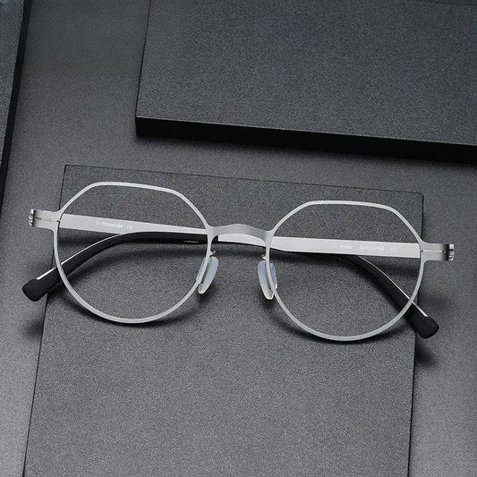 Unisex Round Full Rim Titanium Prescription Glasses 80992 — view 1 | Rx Spectacle