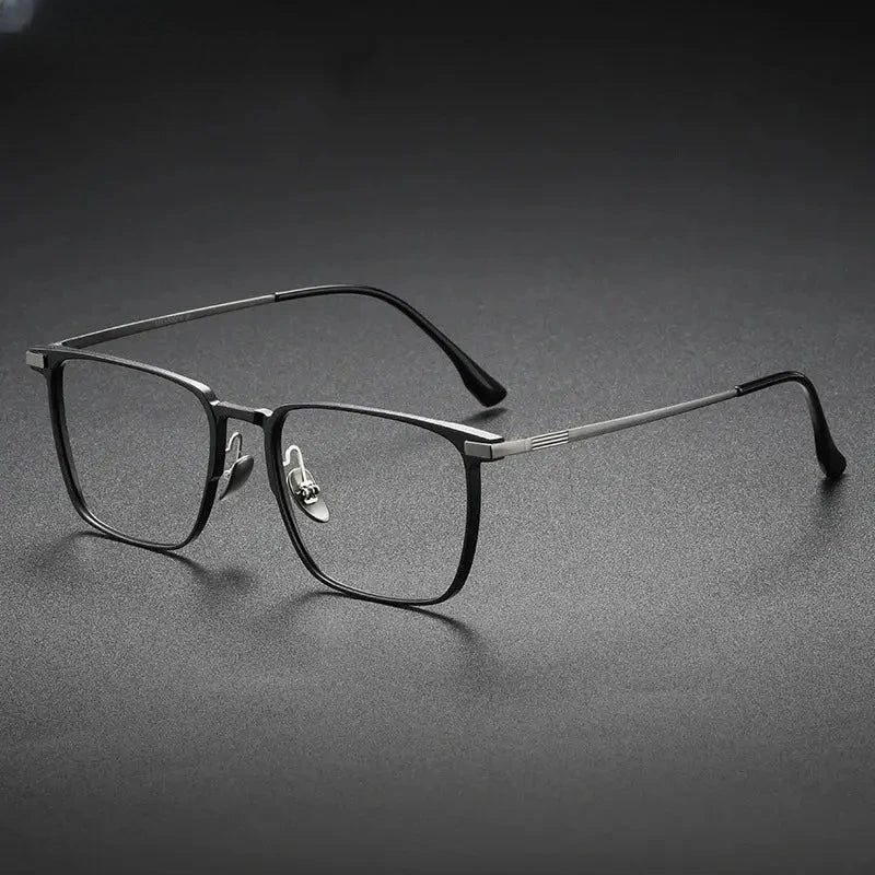 Unisex Square Full Rim Titanium Reading Glasses V2248 — view 8 | Rx Spectacle