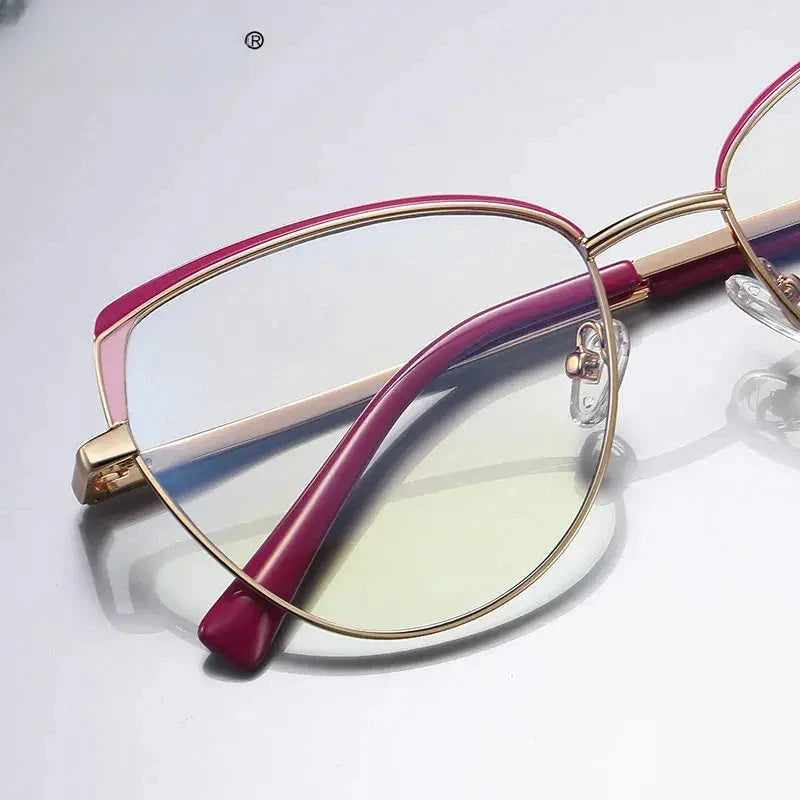 Unisex Square Full Rim Stainless Steel Reading Glasses 3105 — view 2 | Rx Spectacle