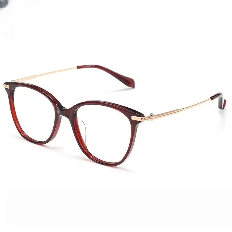 Women's Cat Eye Full Rim Titanium Prescription Glasses 790005 — view 7 | Rx Spectacle
