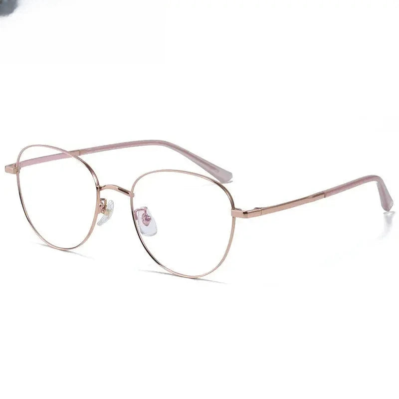 Women's Oval Full Rim Titanium Prescription Glasses 15154 — view 6 | Rx Spectacle
