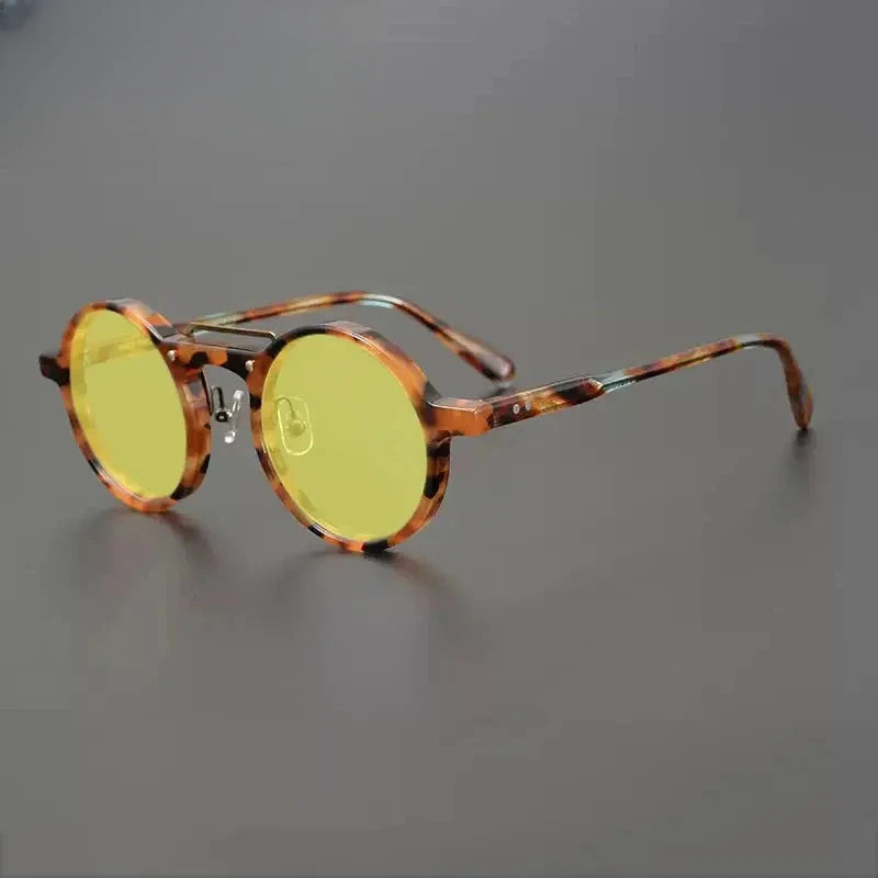 Unisex Round Full Rim Acetate Prescription Glasses Mo11 — view 9 | Rx Spectacle
