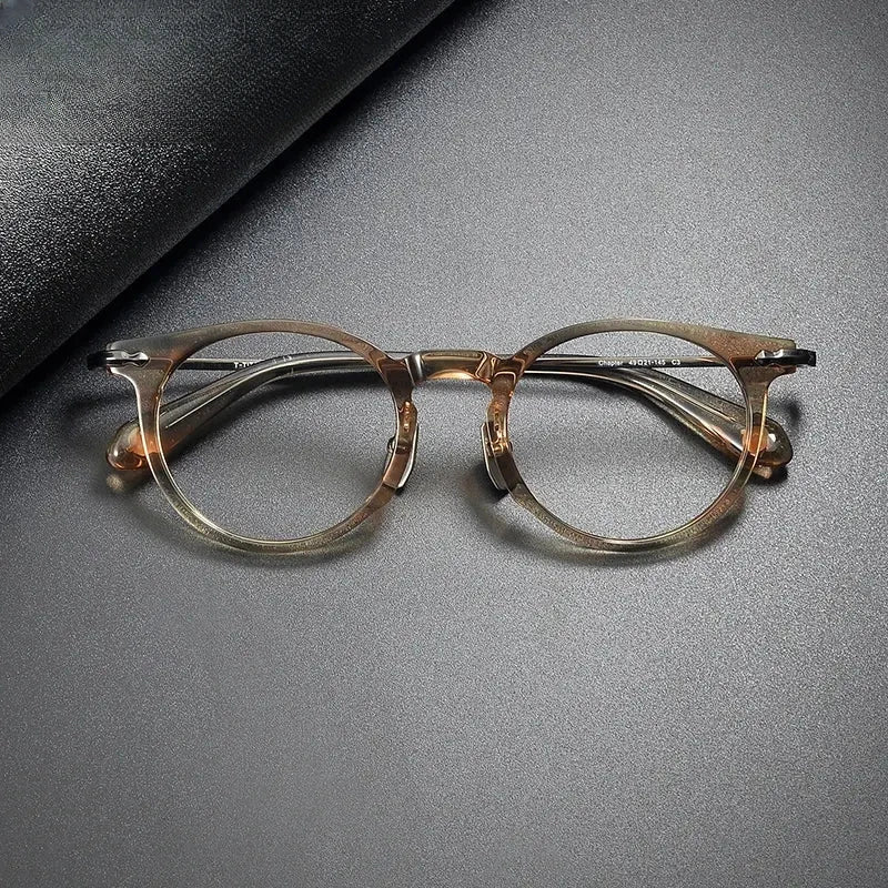Unisex Round Full Rim Titanium Prescription Glasses 322147 — view 1 | Rx Spectacle