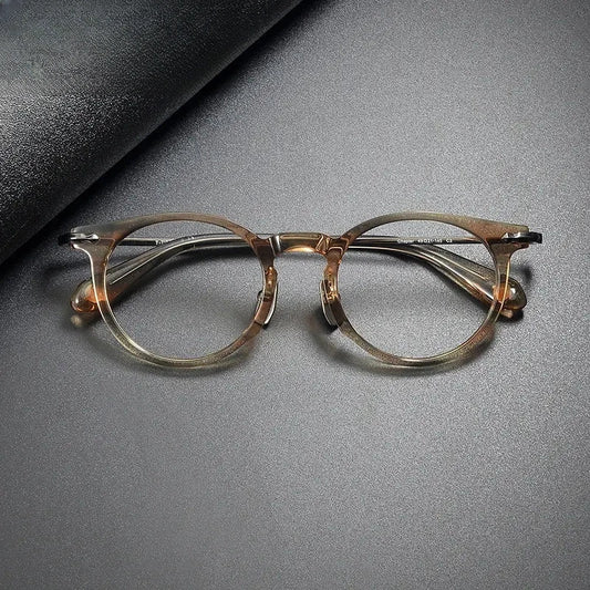 Unisex Round Full Rim Titanium Prescription Glasses 322147 — view 1 | Rx Spectacle