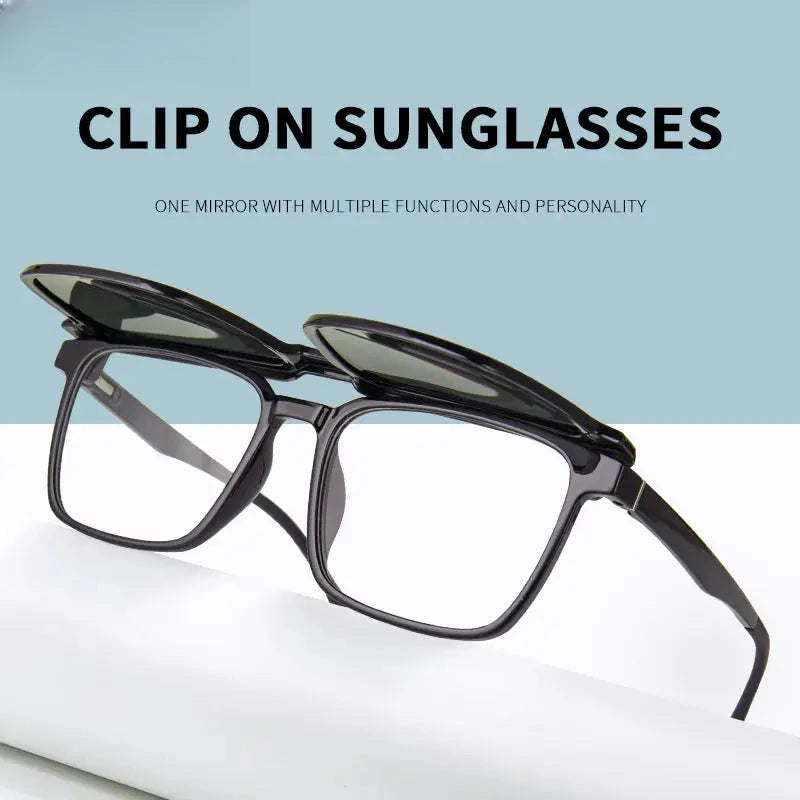 Men's Square Full Rim Titanium Oversized Reading Glasses 2191 — view 3 | Rx Spectacle