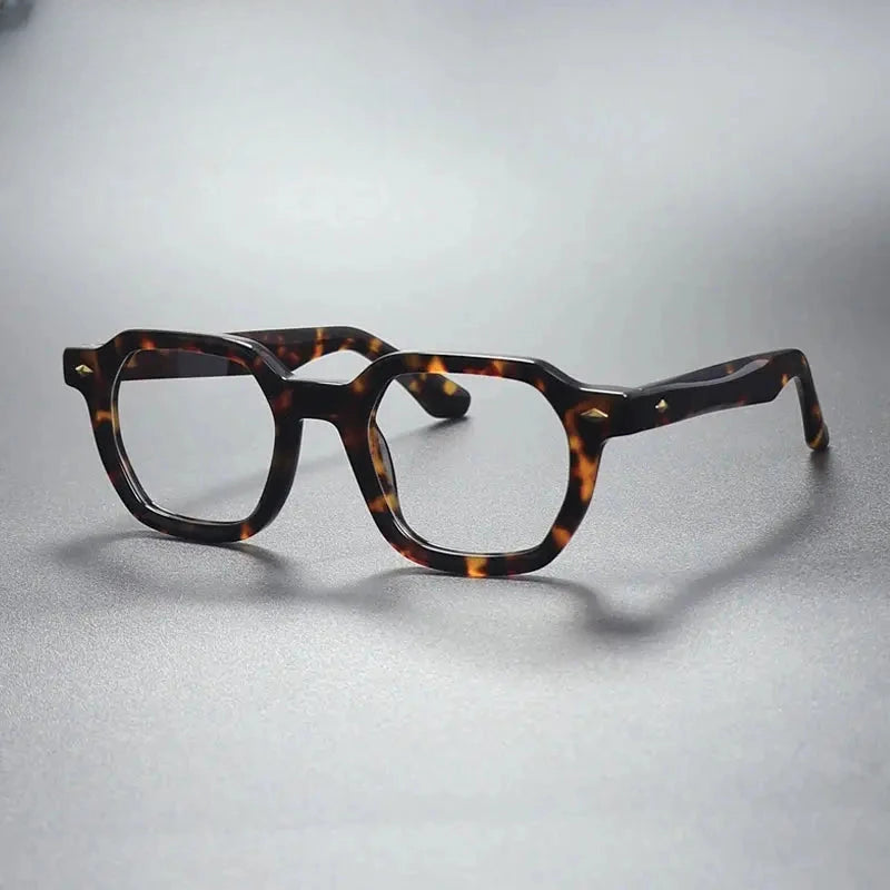 Unisex Polygon Full Rim Acetate Flat Top Prescription Glasses Gxyj1501 — view 2 | Rx Spectacle