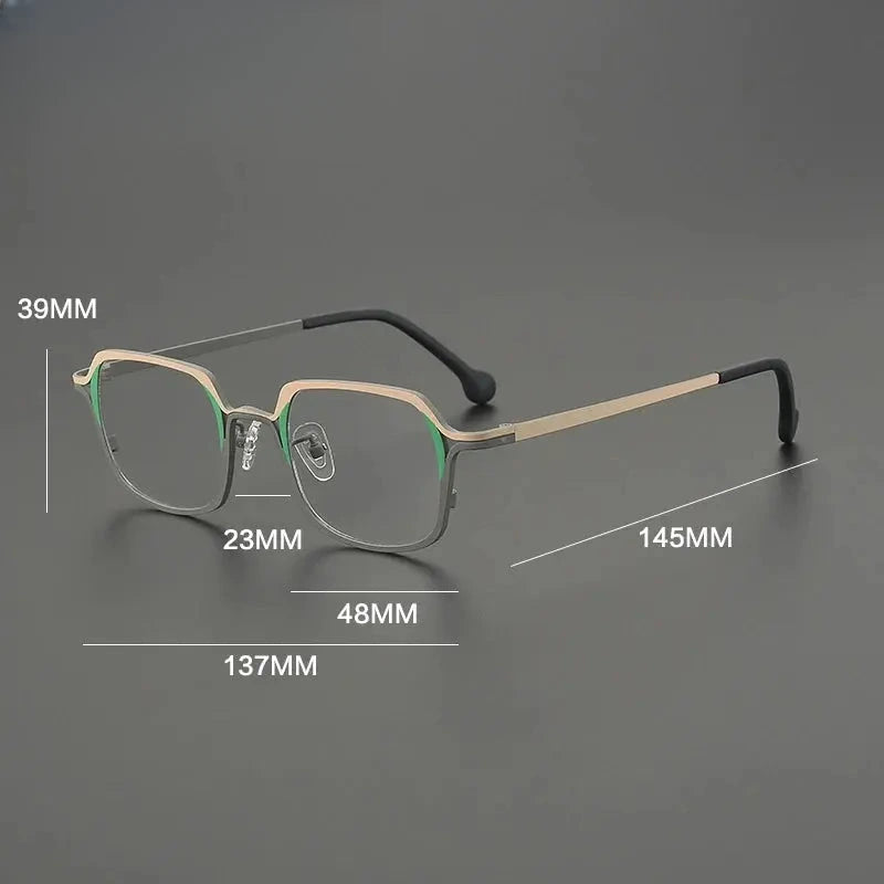 Women's Browline Full Rim Titanium Prescription Glasses G85857 — view 2 | Rx Spectacle