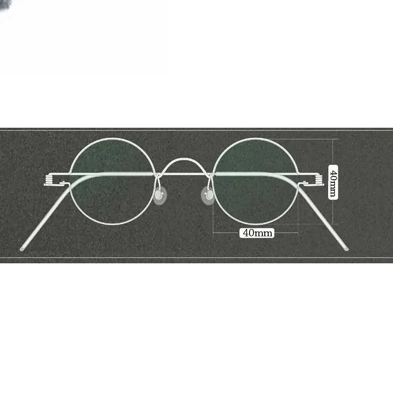 Unisex Round Full Rim Stainless Steel Prescription Glasses Y3030 — view 12 | Rx Spectacle