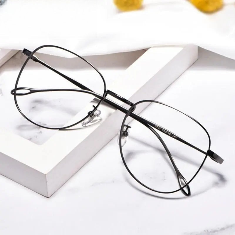 Unisex Round Full Rim Stainless Steel Prescription Glasses — view 8 | Rx Spectacle