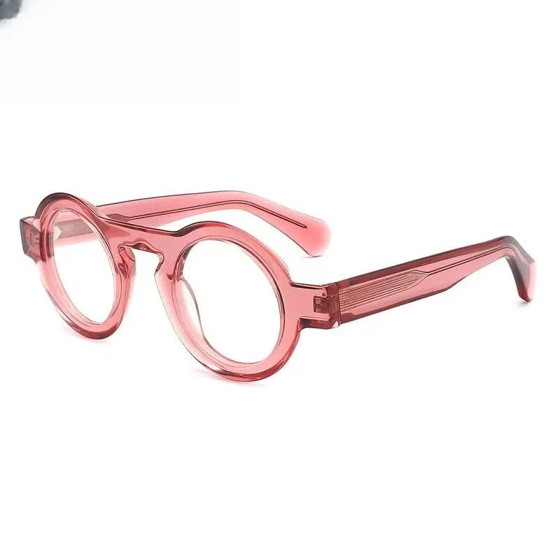 Unisex Round Full Rim Acetate Prescription Glasses Gxyj771 — view 2 | Rx Spectacle