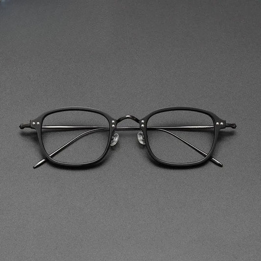 Unisex Square Full Rim Titanium Prescription Glasses Gxyj364 — view 1 | Rx Spectacle