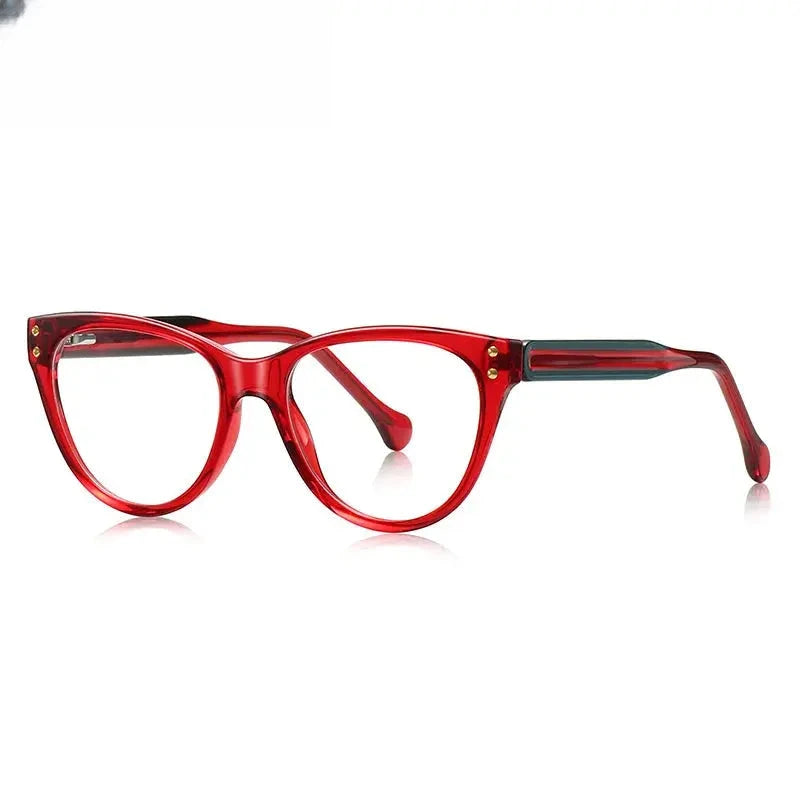 Women's Cat Eye Full Rim Titanium Prescription Glasses 774102 — view 8 | Rx Spectacle