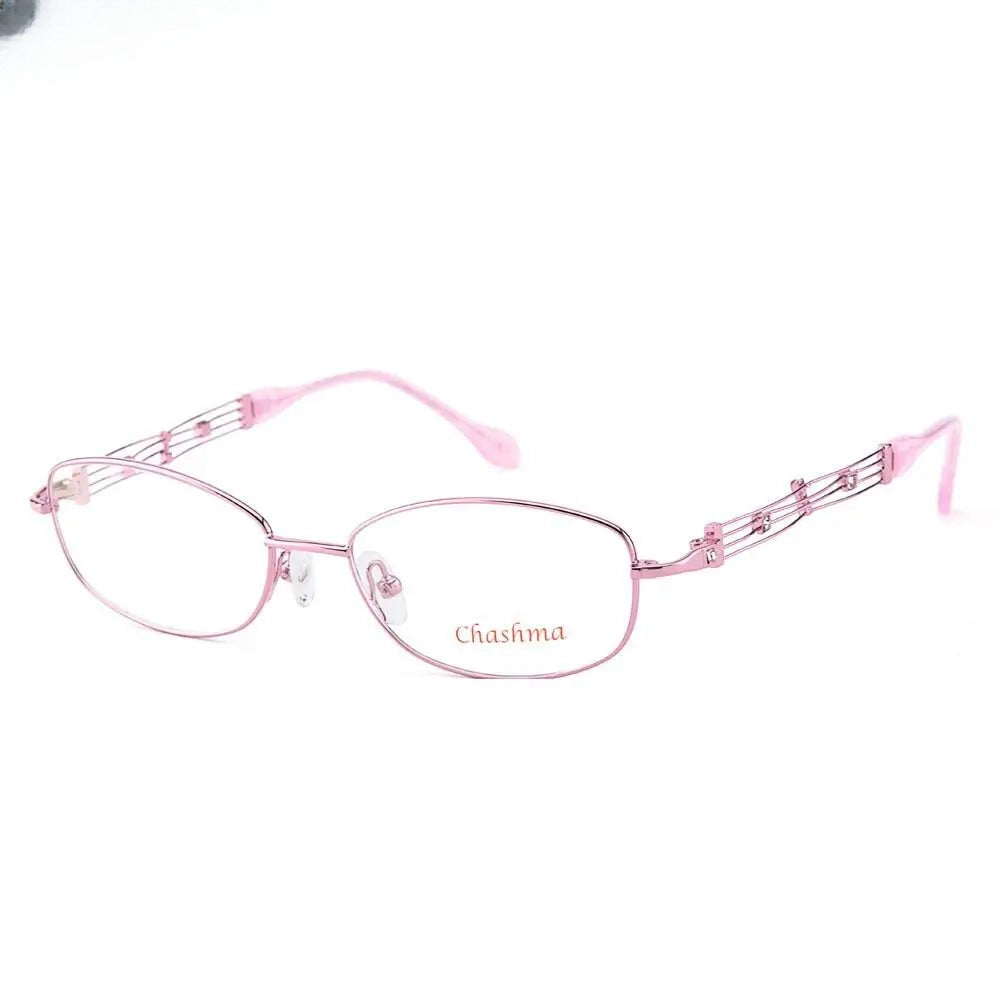 Women's Oval Full Rim Alloy Prescription Glasses 2528 — view 10 | Rx Spectacle