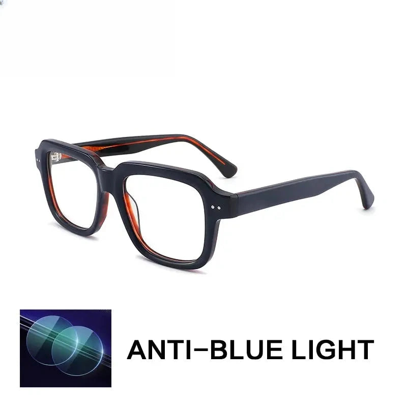 Unisex Polygon Full Rim Acetate Reading Glasses G2404 — view 7 | Rx Spectacle