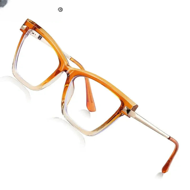 Women's Cat Eye Full Rim Titanium Reading Glasses 67245 — view 1 | Rx Spectacle