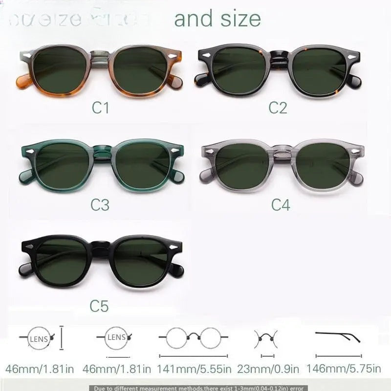 Unisex Round Full Rim Acetate Prescription Glasses 21021 — view 7 | Rx Spectacle