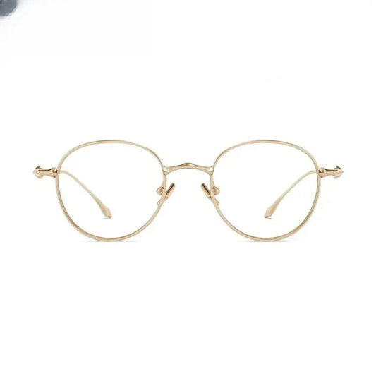 Women's Oval Full Rim Titanium Prescription Glasses 72031 — view 1 | Rx Spectacle